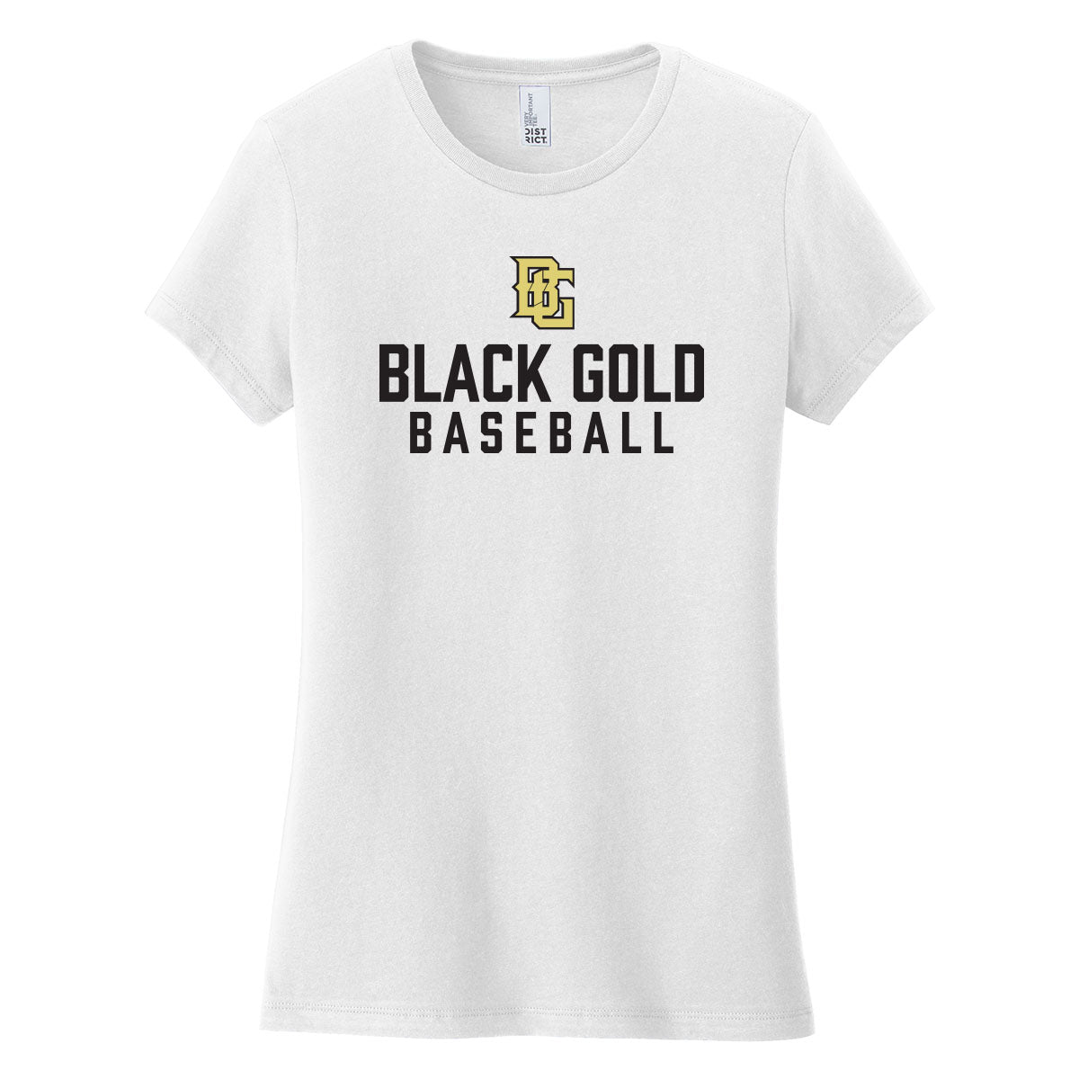 Black Gold Baseball Women's Fitted Tee