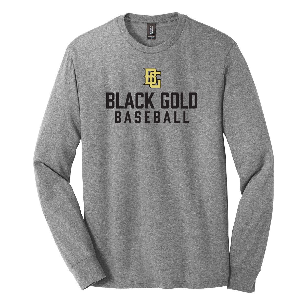 Black Gold Baseball Long Sleeve Tee