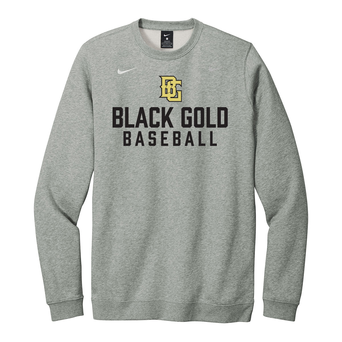 Black Gold Baseball Nike Crewneck Sweatshirt