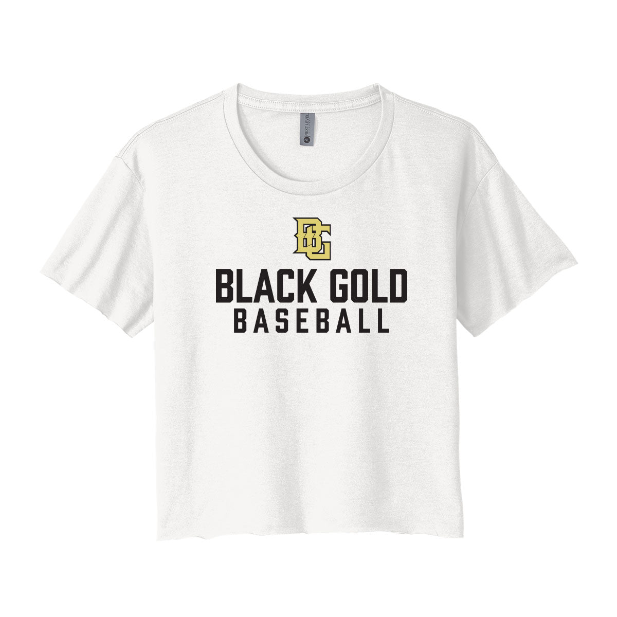 Black Gold Baseball Cropped Tee