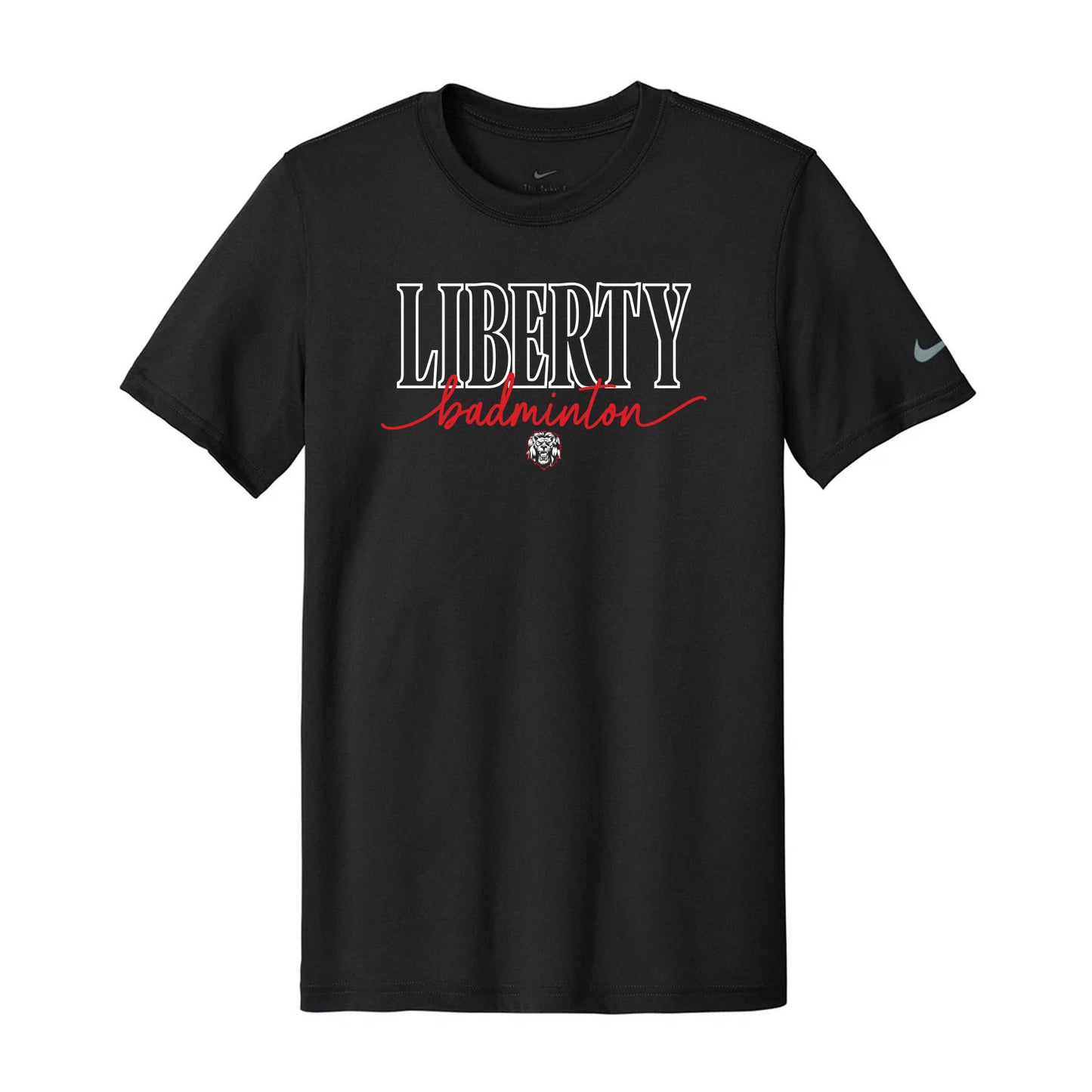 Liberty Badminton Script Nike Dri Fit Tee
