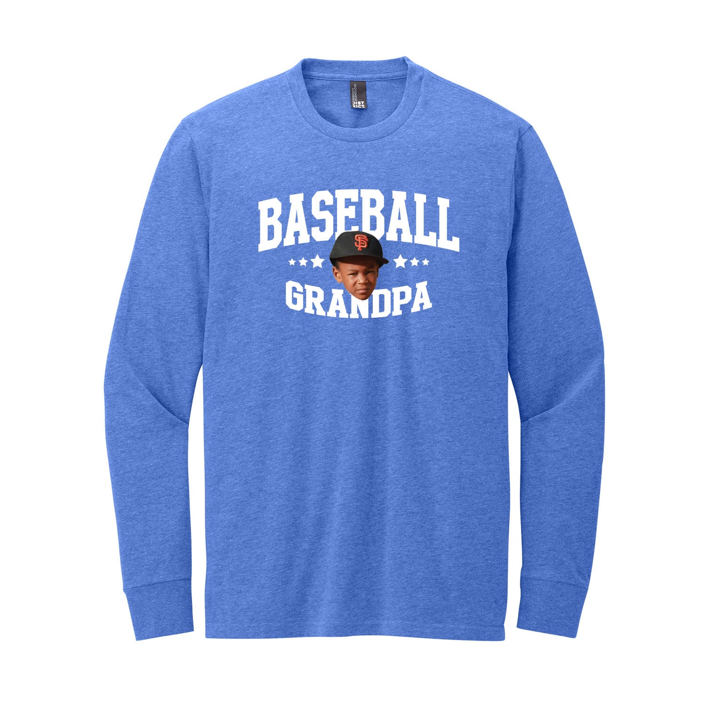 Sports Grandpa Custom Face Long Sleeve Tee