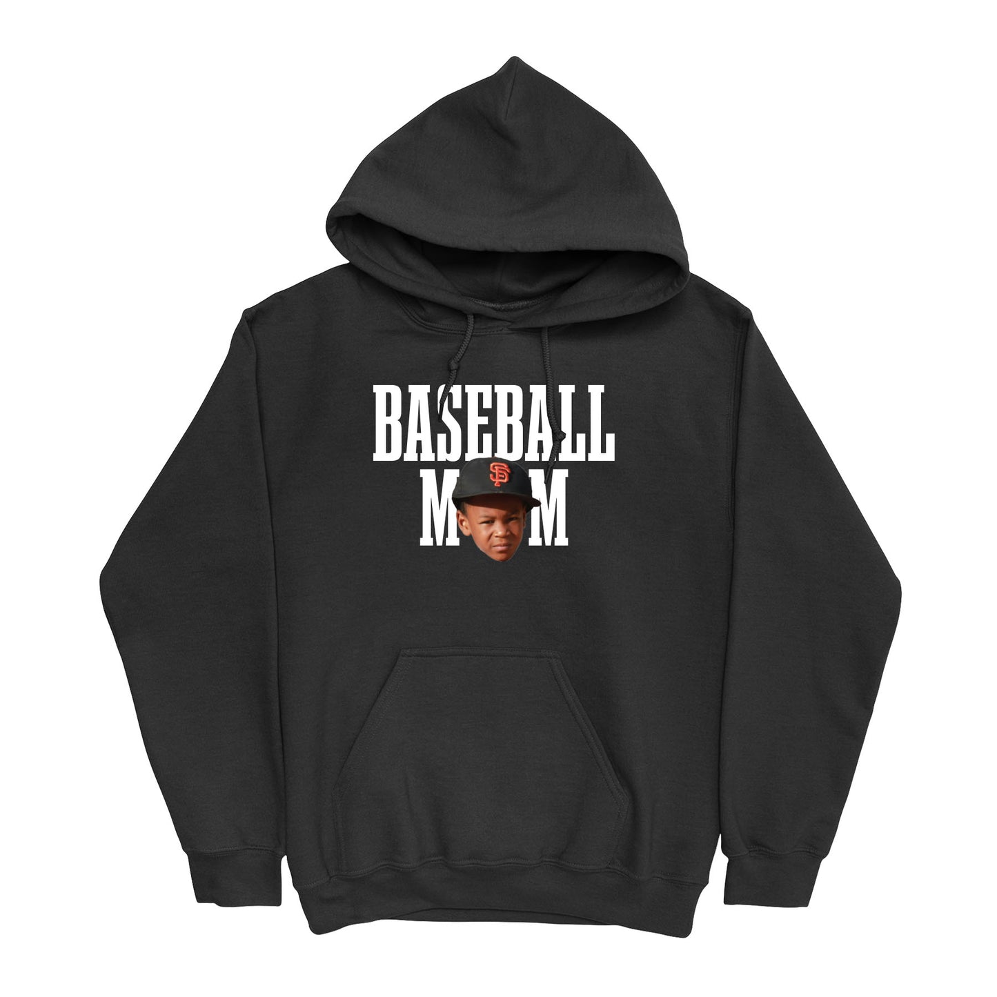Baseball Mom Custom Face Hoodie
