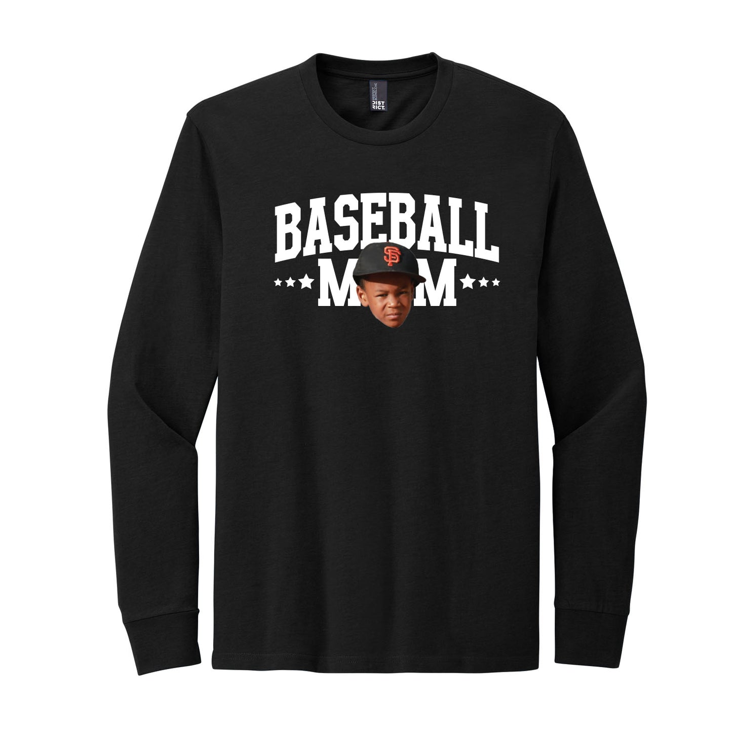Sports Mom Custom Face Long Sleeve Tee