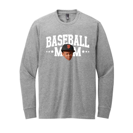 Sports Mom Custom Face Long Sleeve Tee