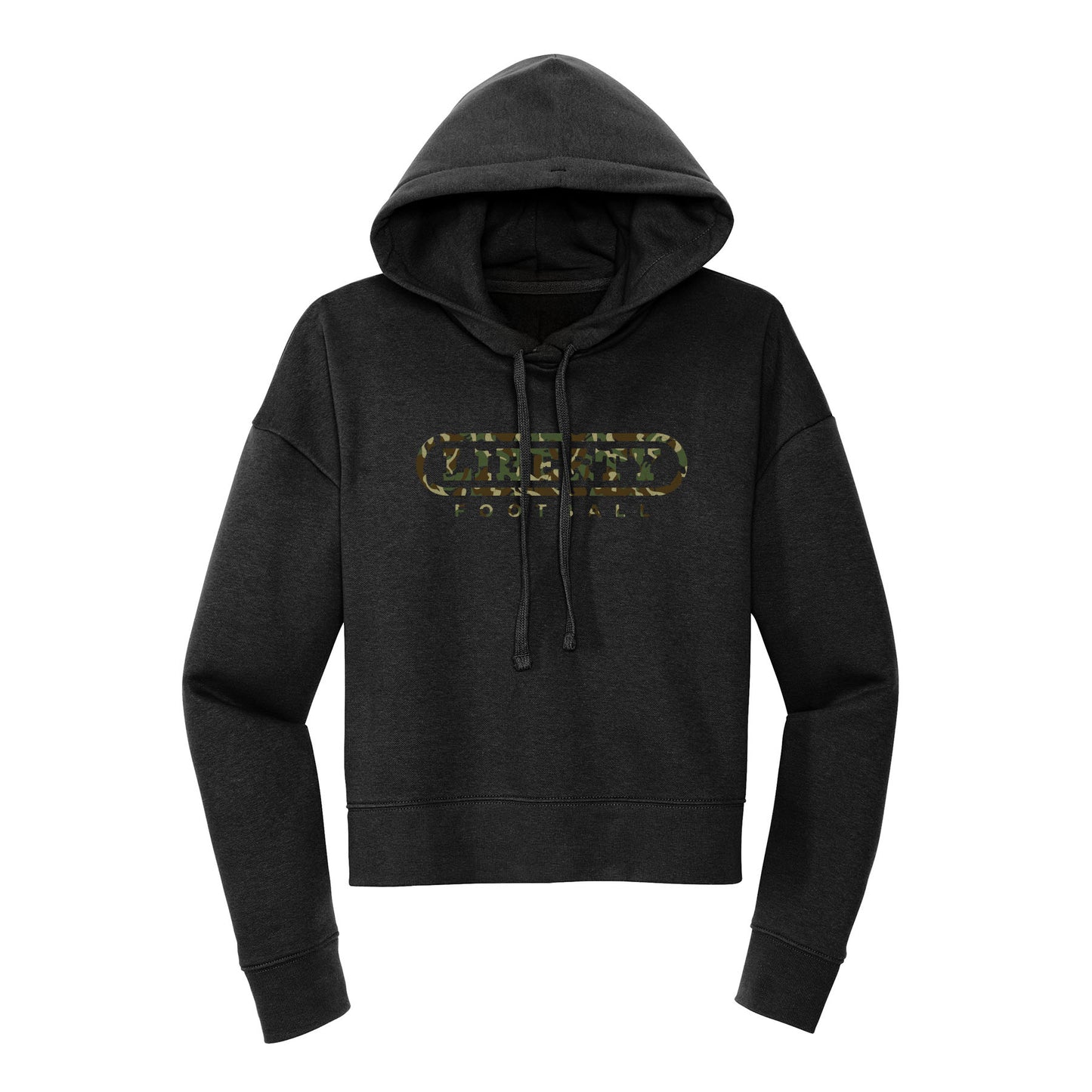 2025 Liberty Football Camo Cropped Hoodie
