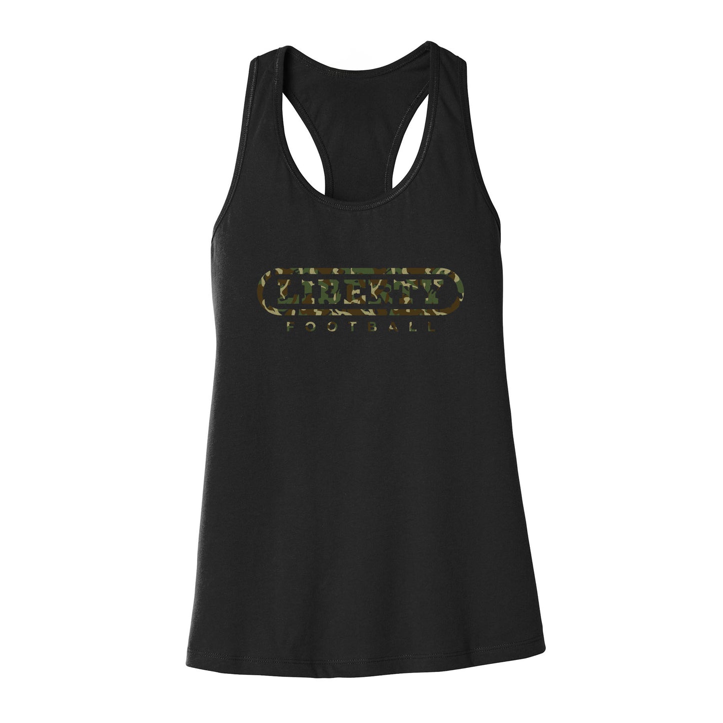 2025 Liberty Football Camo Women's Racerback Tank