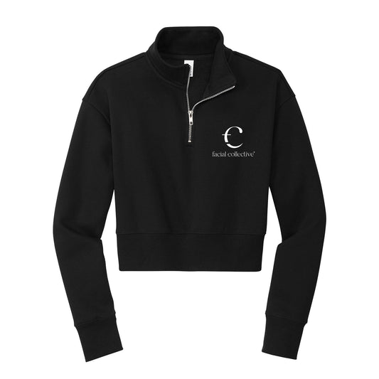 Facial Collective Stacked Cropped Scuba Fleece