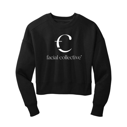 Facial Collective Stacked Cropped Crewneck Sweatshirt