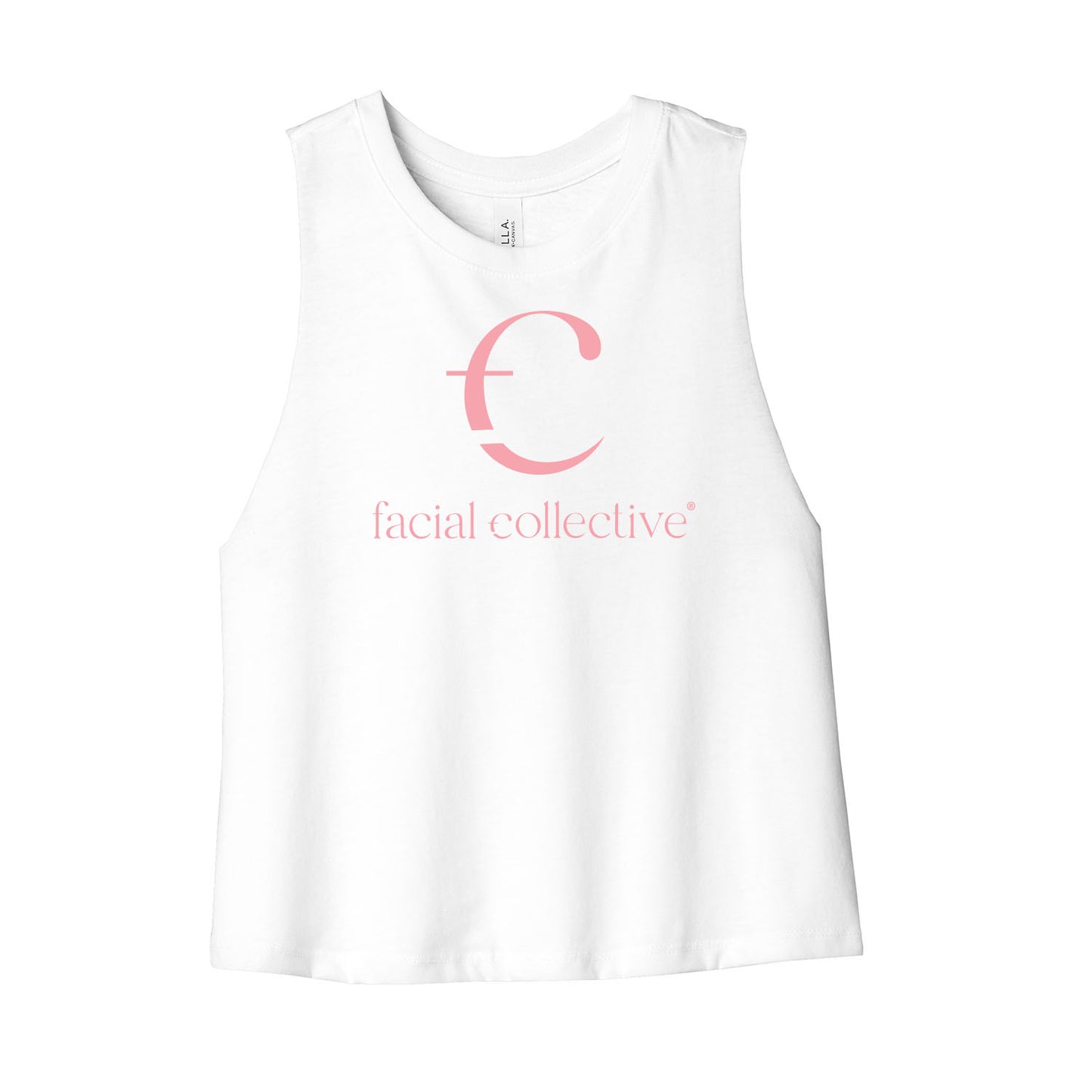 Facial Collective Stacked Cropped Racerback Tank
