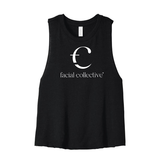 Facial Collective Stacked Cropped Racerback Tank