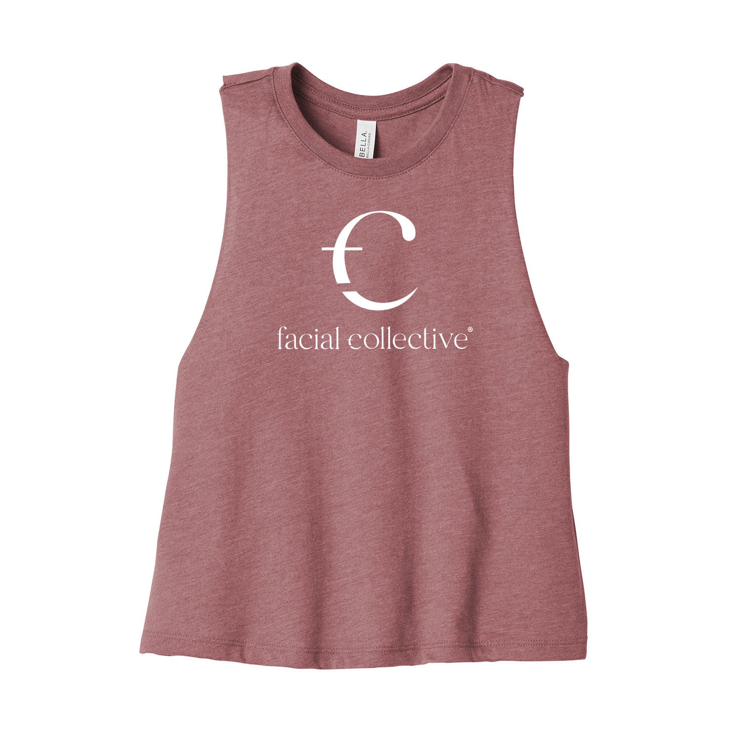 Facial Collective Stacked Cropped Racerback Tank
