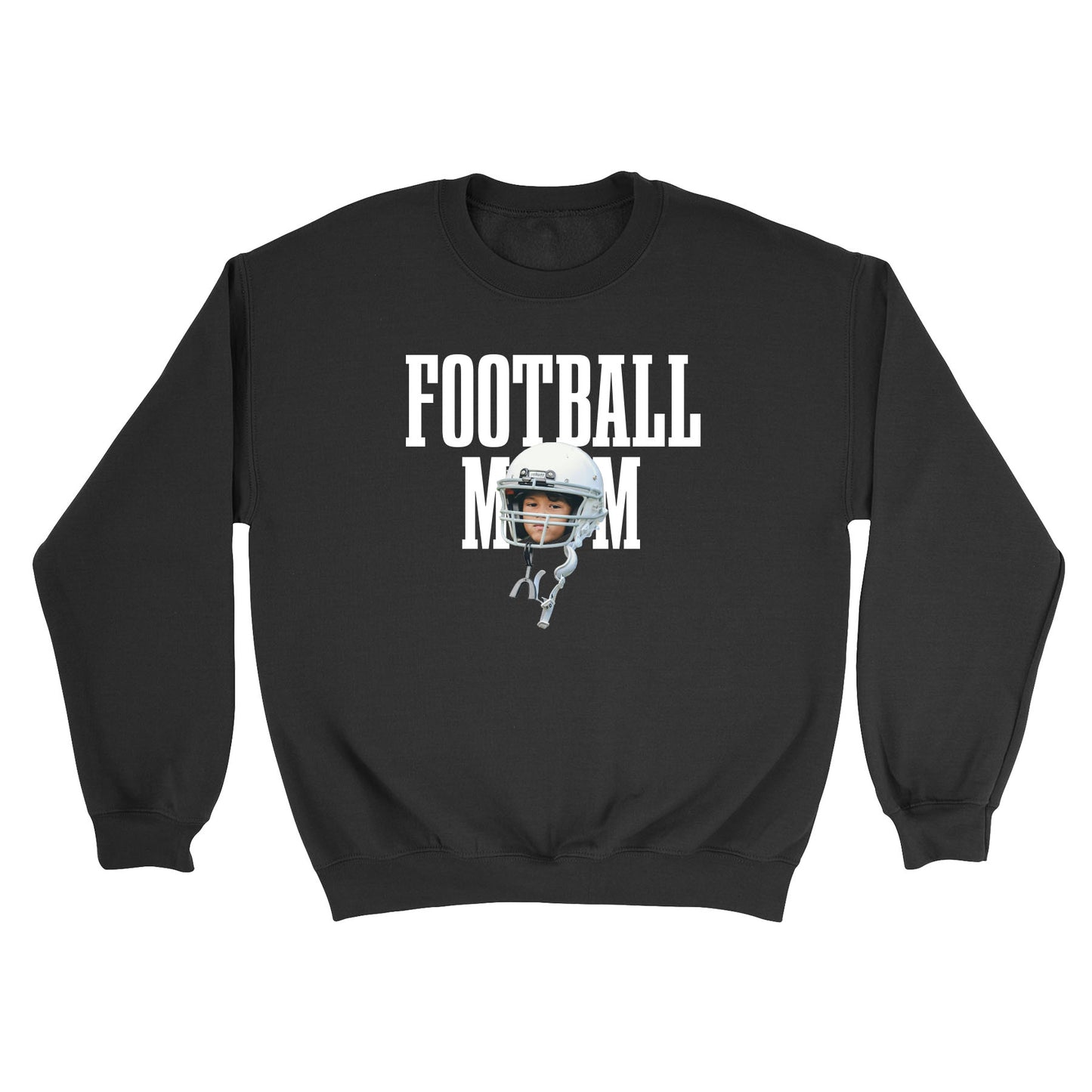 Football Mom Custom Face Crewneck Sweatshirt