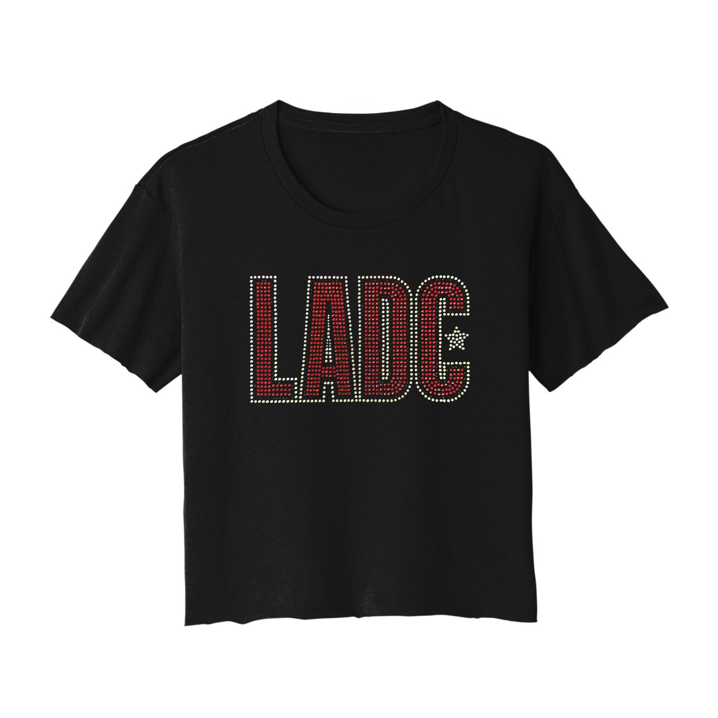 LADC Rhinestone Cropped Tee