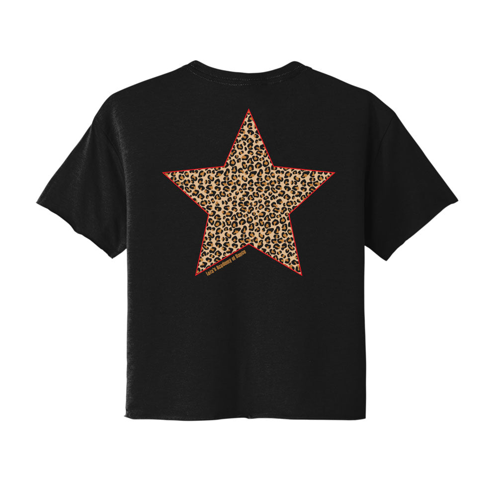 LA Dance Leopard Star Cropped Tee