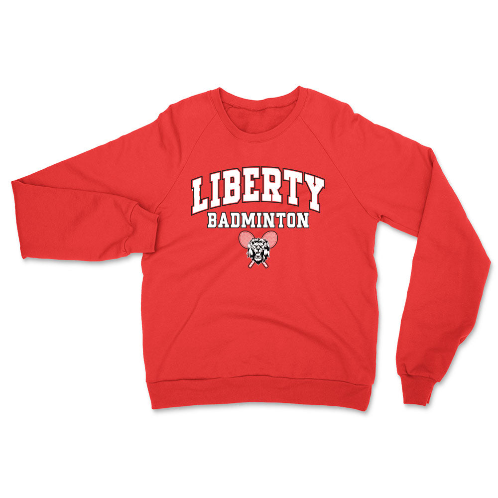 Liberty Badminton Racket Unisex Crewneck Sweatshirt