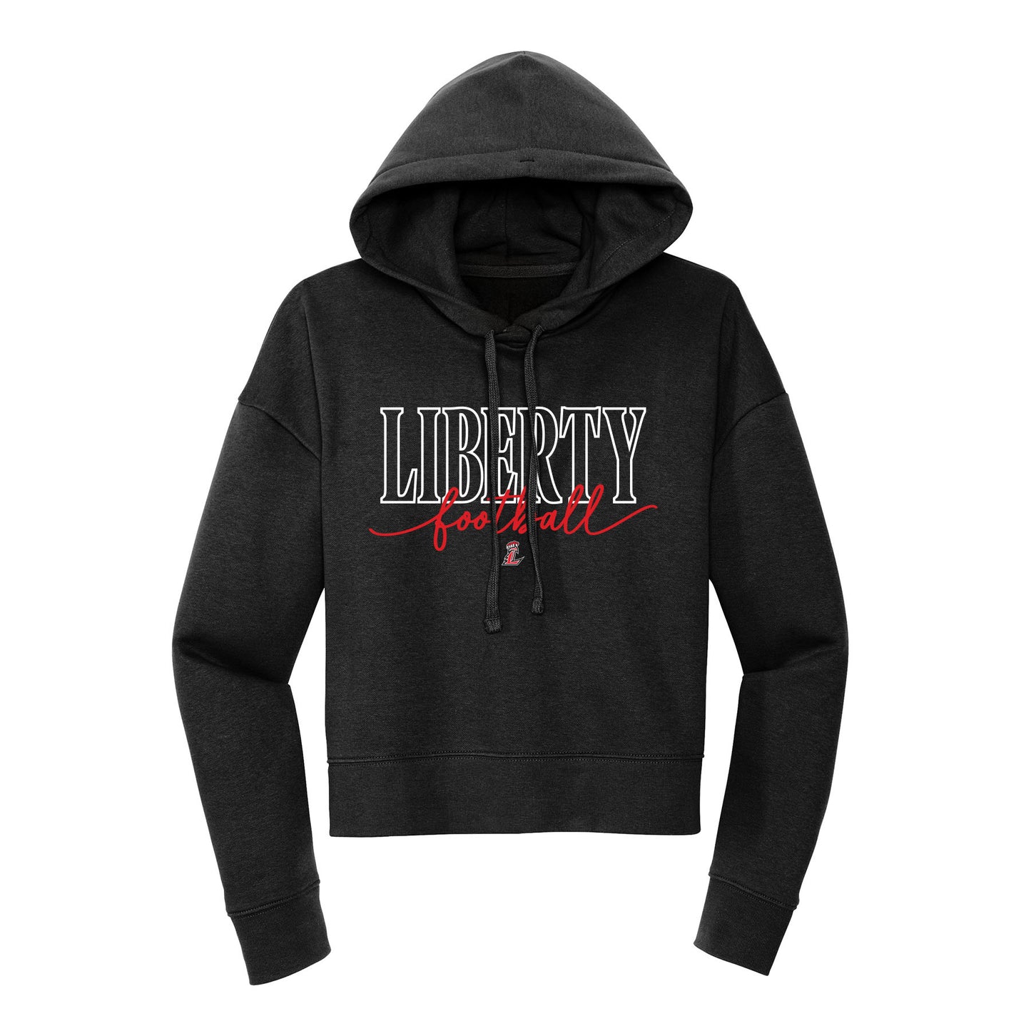 Liberty Football Script Cropped Hoodie