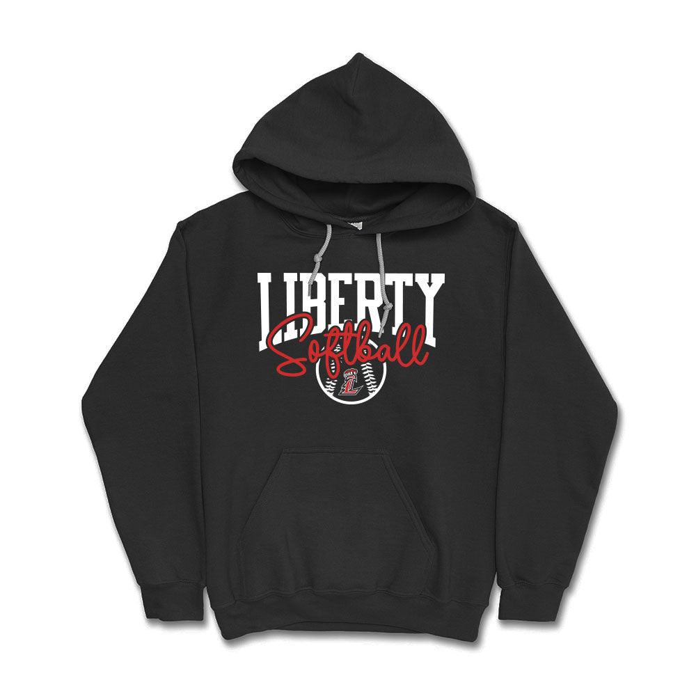 Liberty Softball Script Hoodie