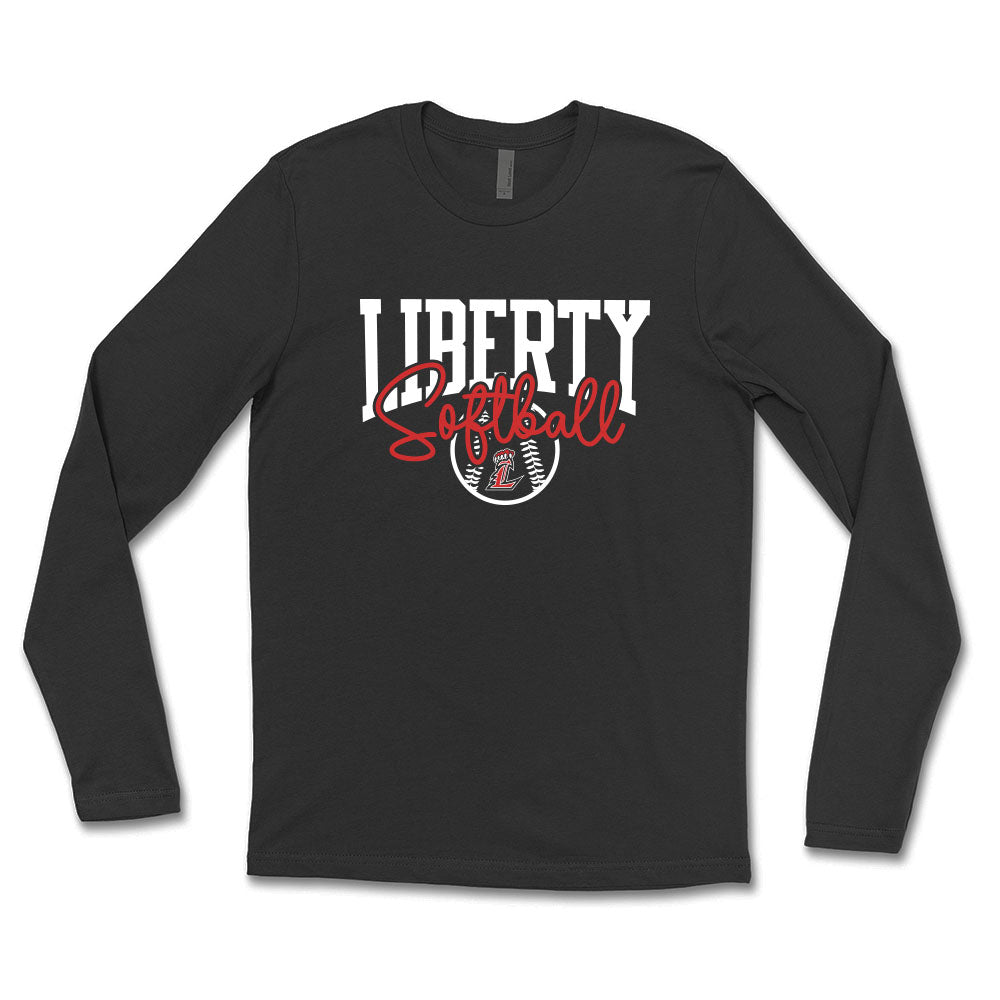Liberty Softball Script Long Sleeve Tee