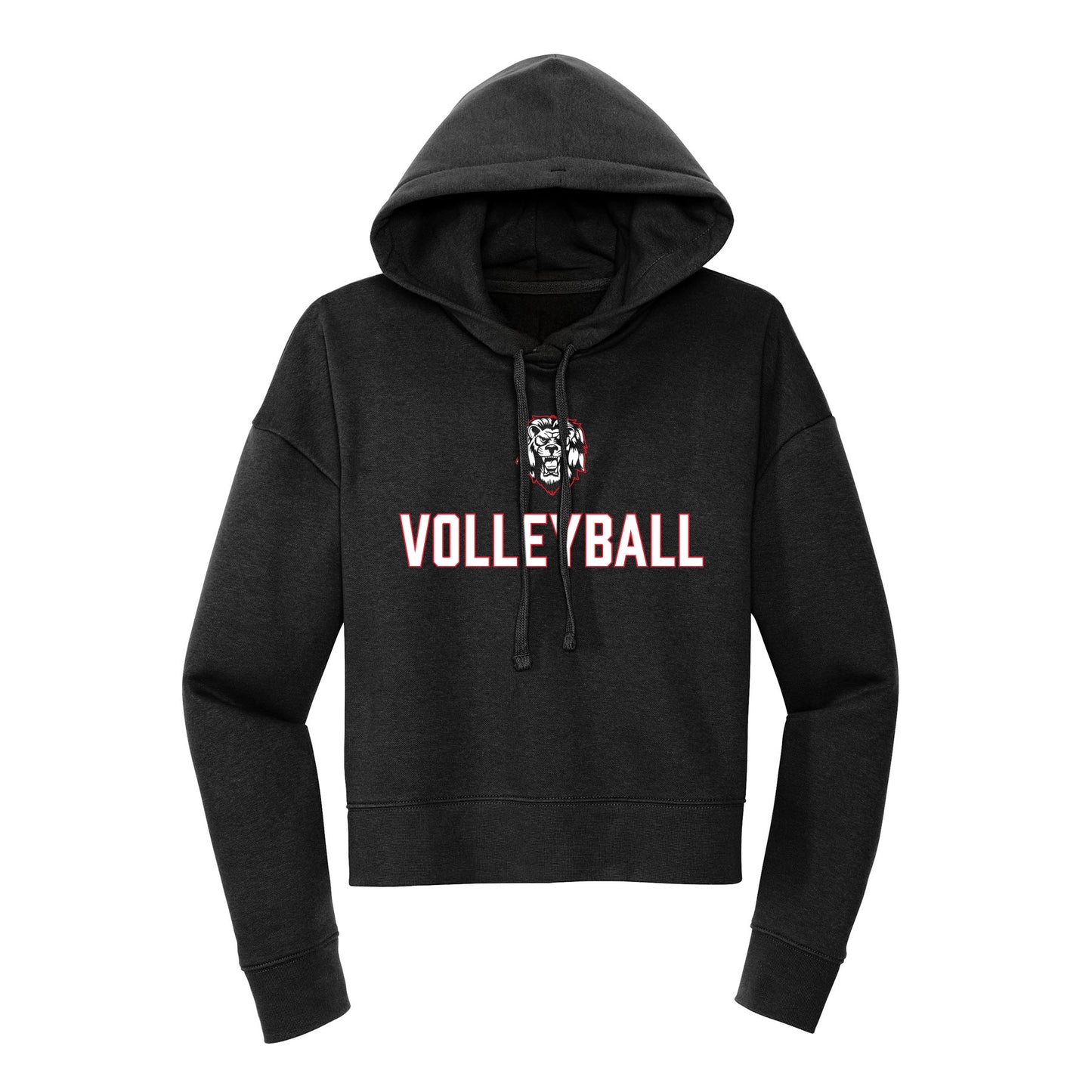 Volleyball Lion Cropped Hoodie