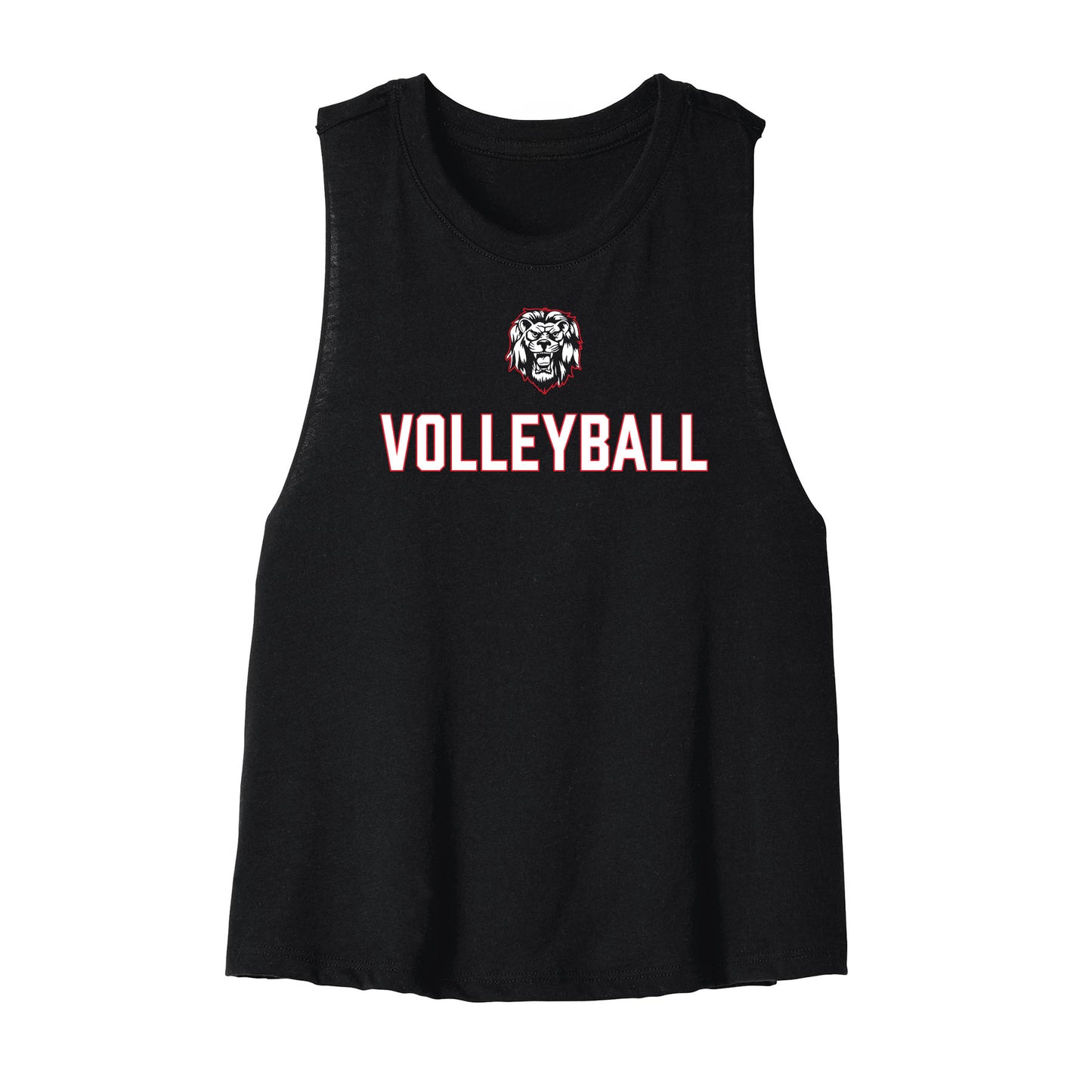 Volleyball Lion Cropped Racerback Tank
