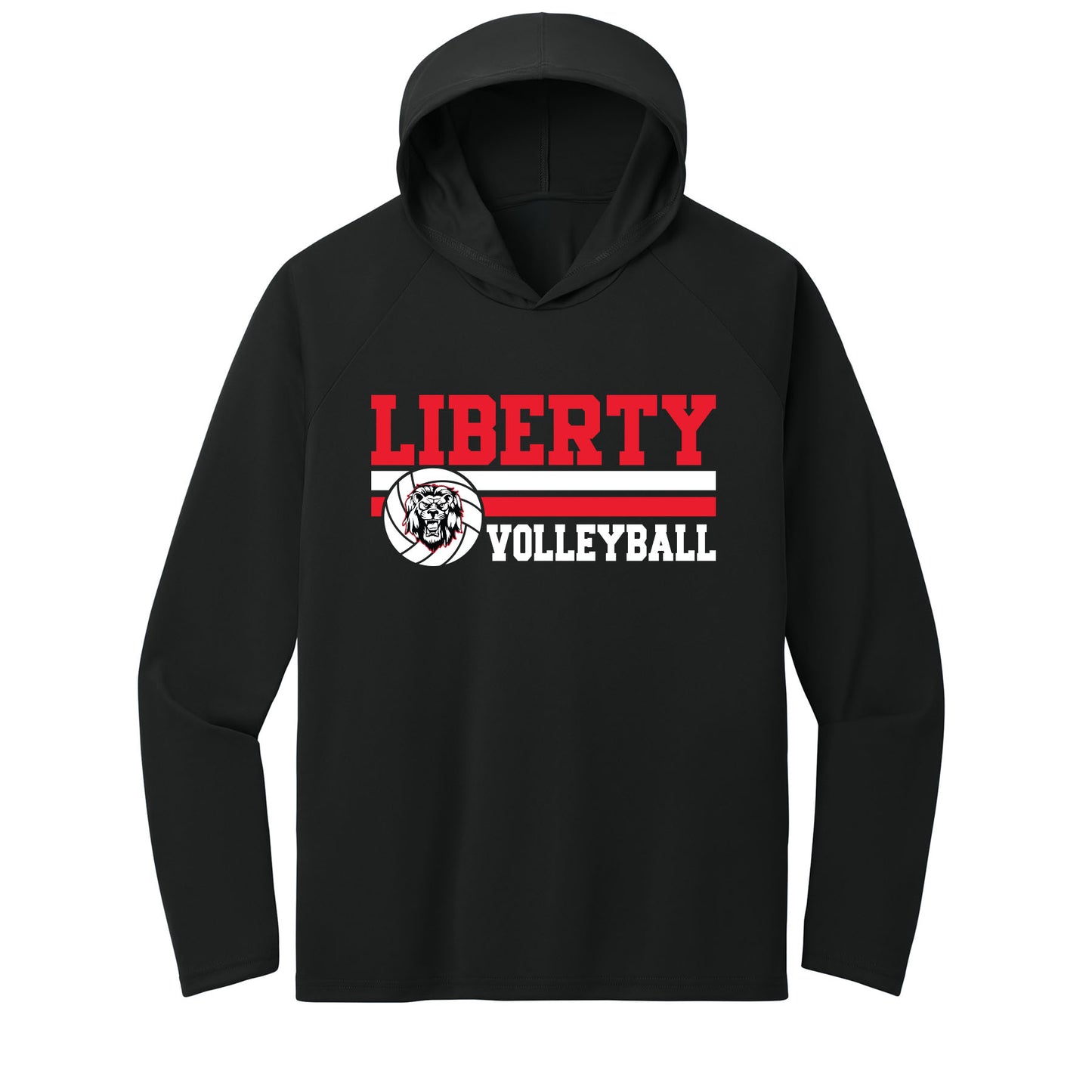 Liberty Lions Volleyball Performance Hooded Tee