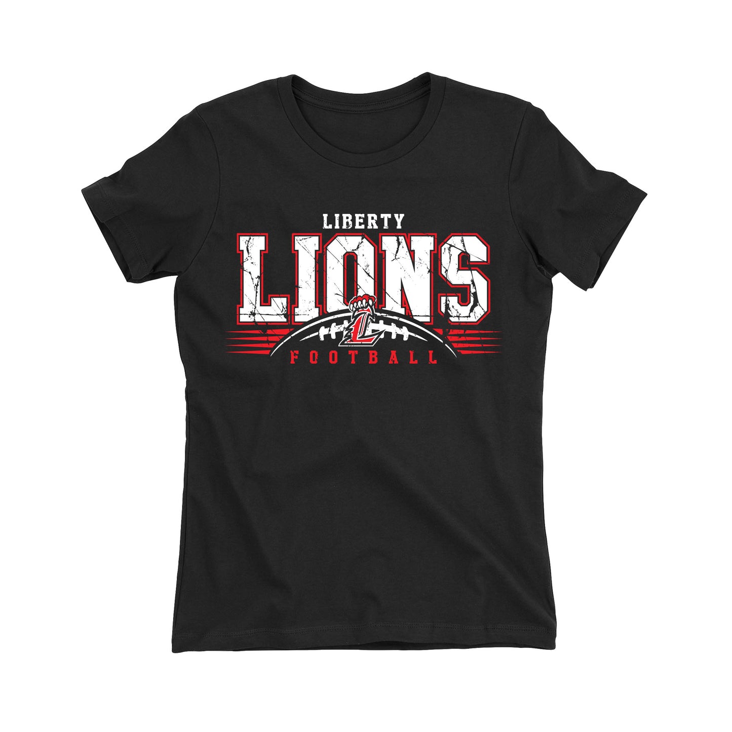 Liberty Lions Distressed Women's Fitted Tee