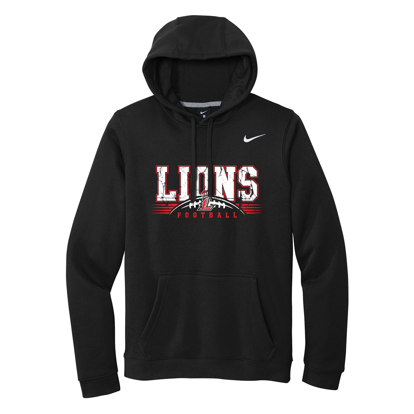Lions Distressed Football Nike Hoodie