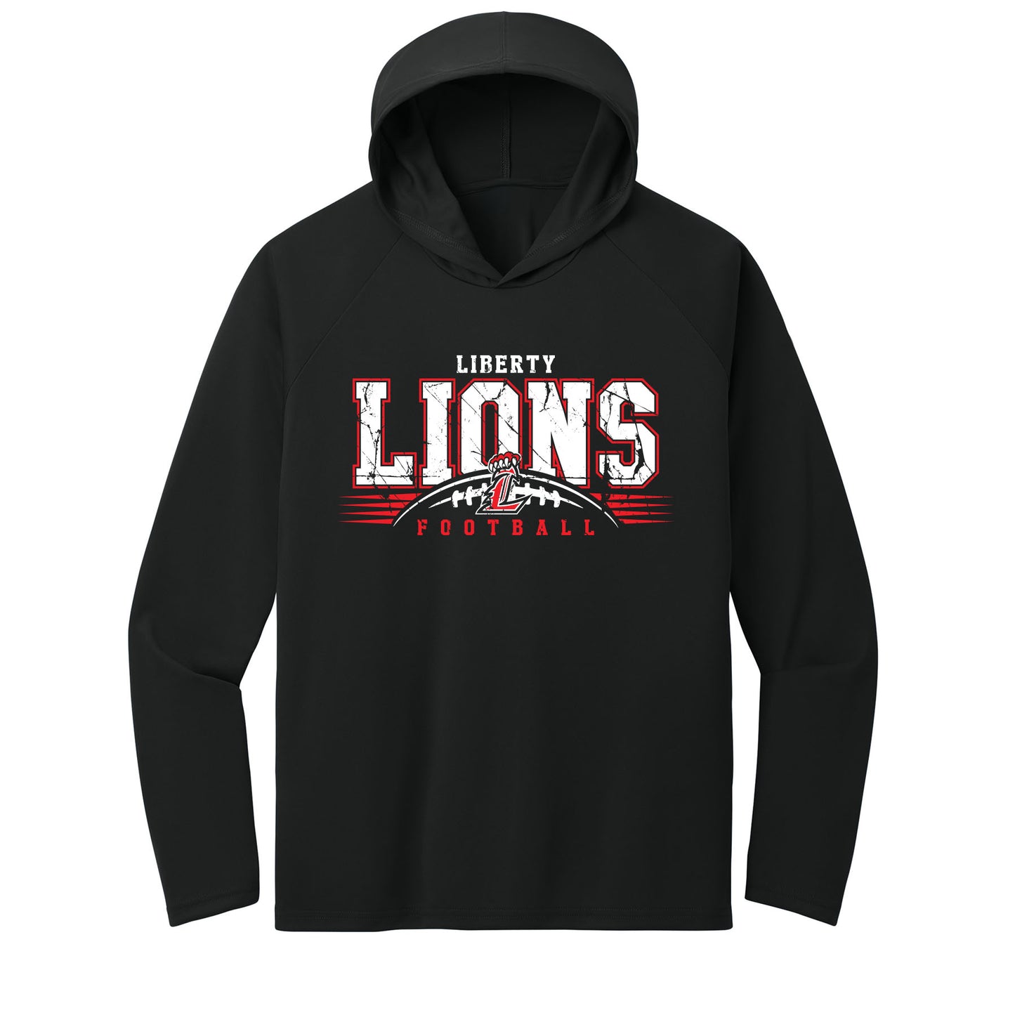 Liberty Lions Distressed Performance Hooded Long Sleeve Tee