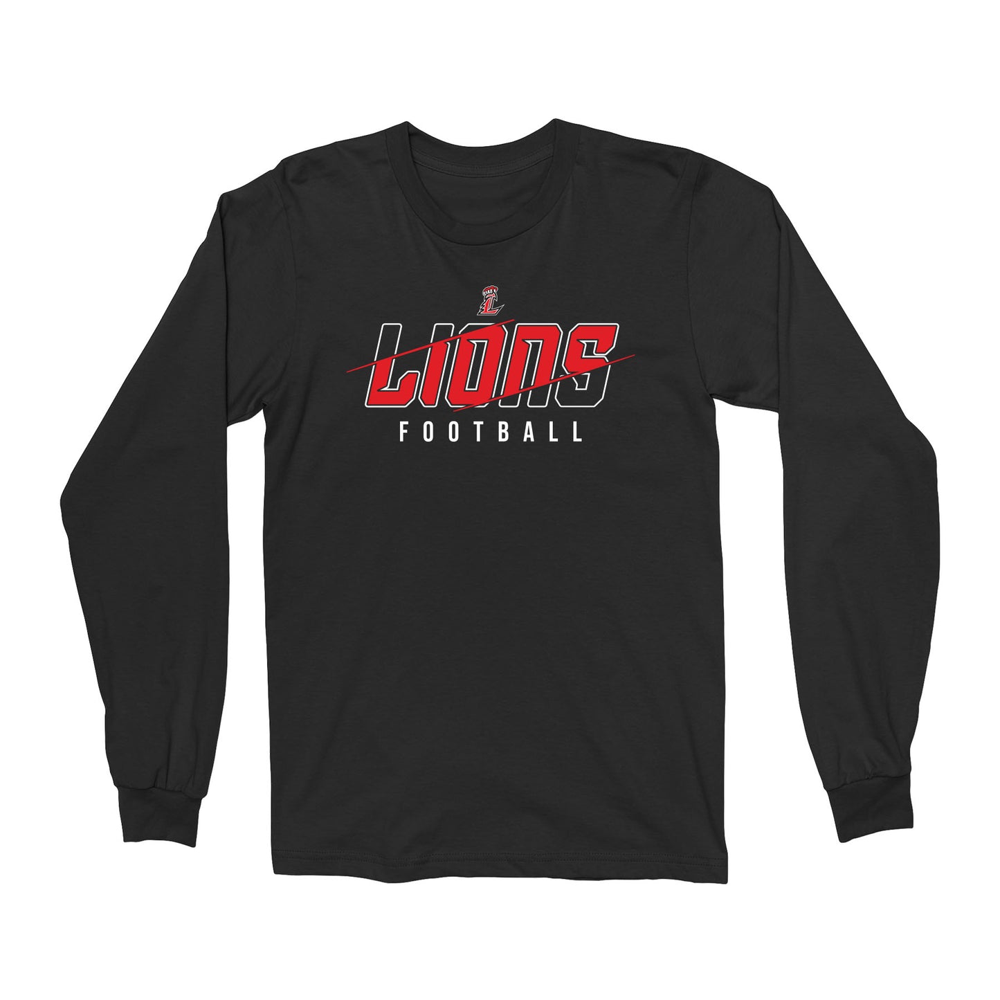 Lions Slash Football Unisex Long Sleeve Tee