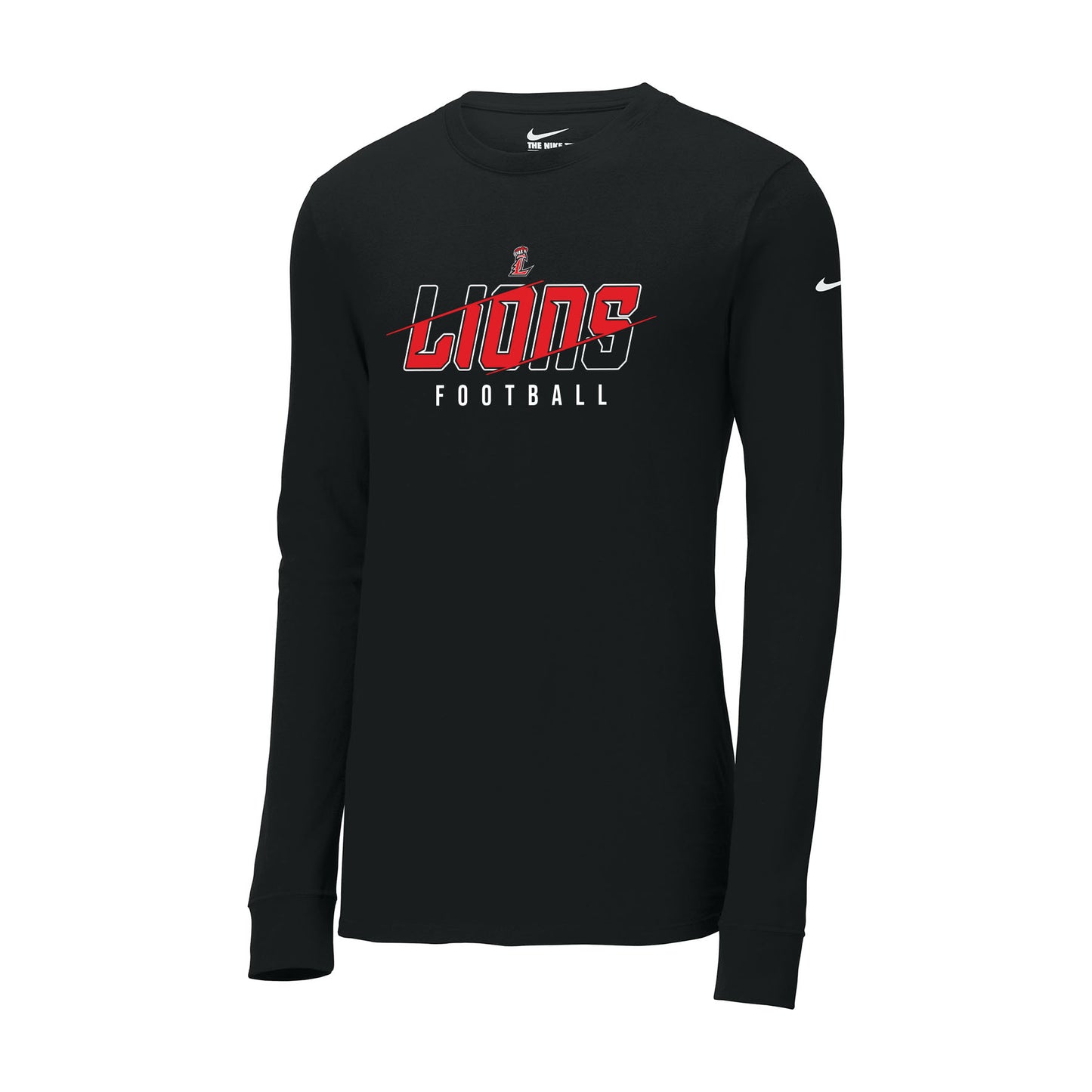 Lions Slash Football Nike Long Sleeve Tee