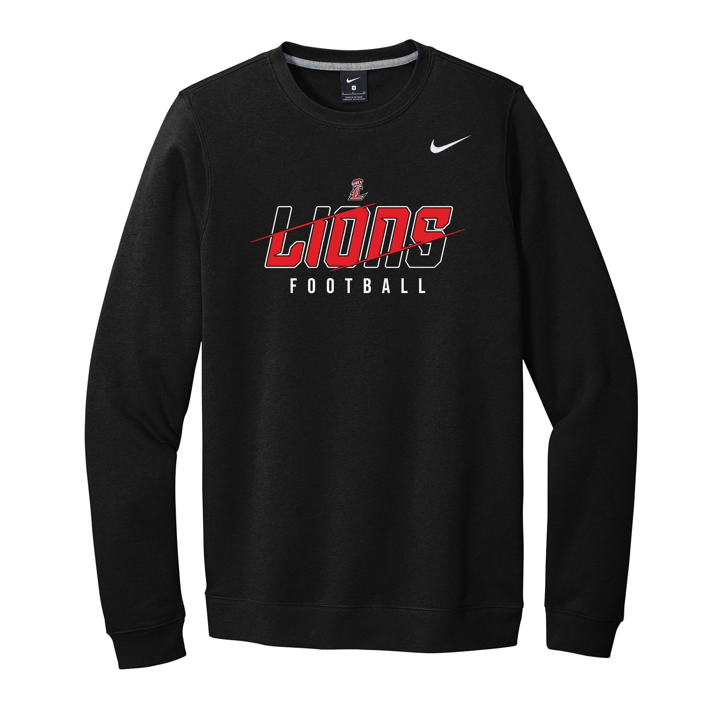 Lions Slash Football Nike Crewneck Sweatshirt