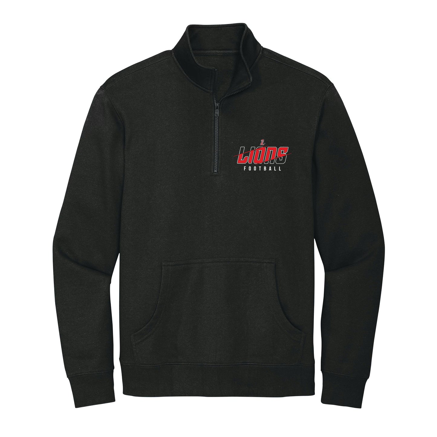 Lions Slash Football 1/4 Zip Fleece
