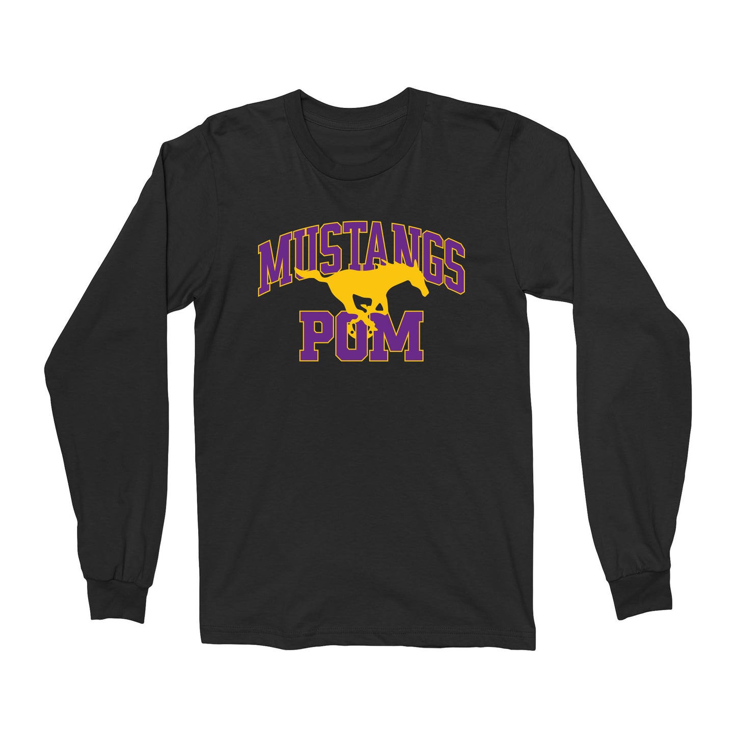 Mustangs Pom Long Sleeve Tee