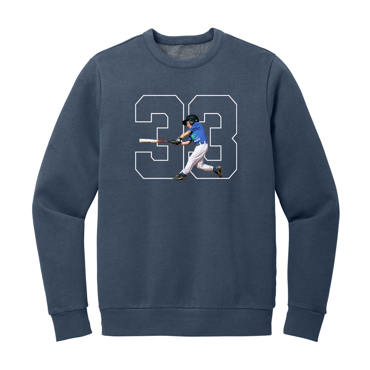 Custom Number and Picture Crewneck Sweatshirt