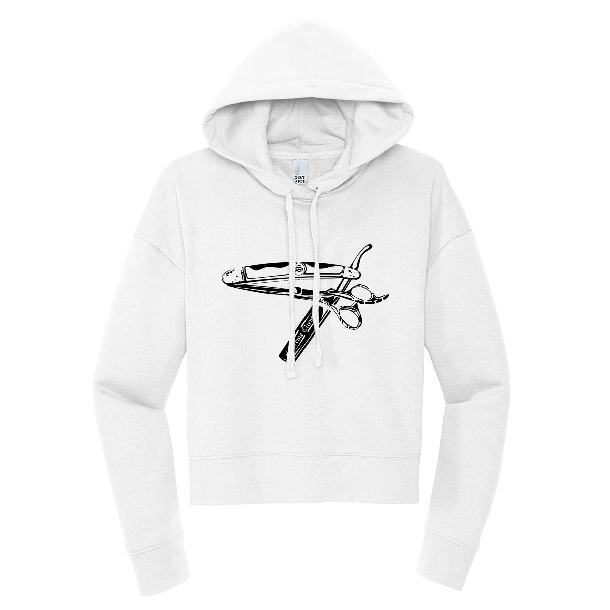 Supreme Barber Blade Cropped Hoodie