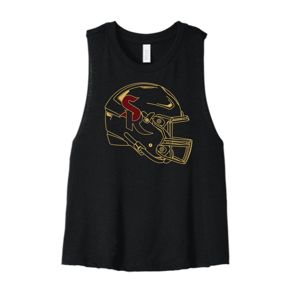 Shadow Ridge Helmet Cropped Racerback Tank