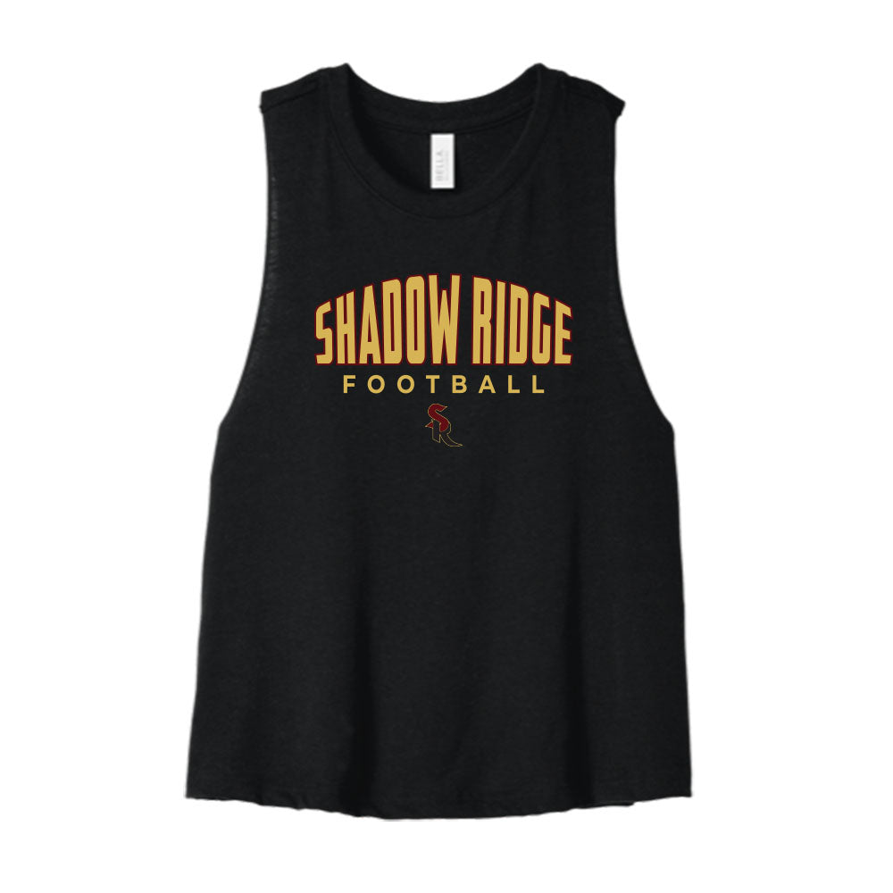 Shadow Ridge Football Cropped Racerback Tank