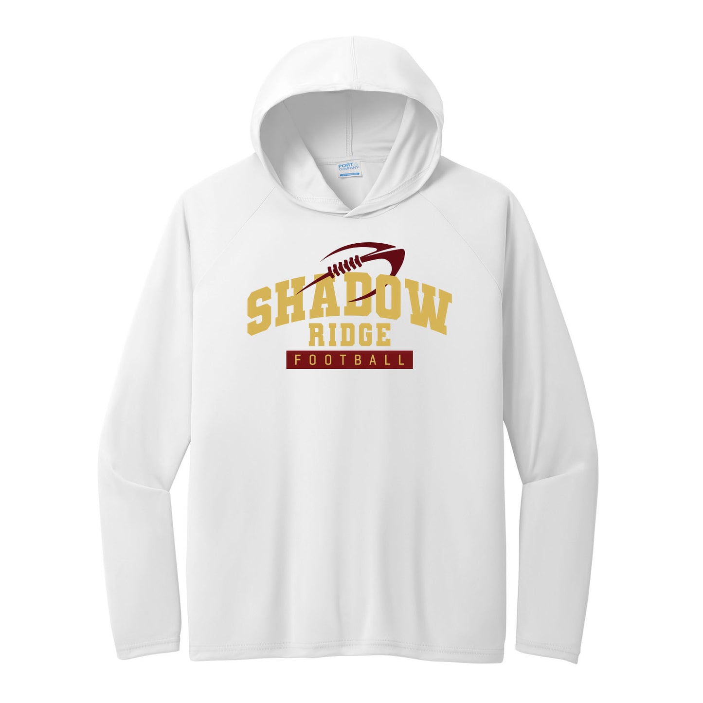 SR Football Performance Hooded Long Sleeve Tee