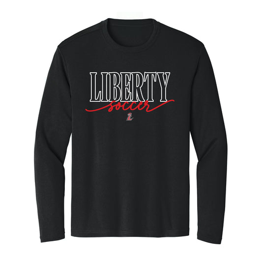 Liberty Script Soccer Unisex Long Sleeve Tee
