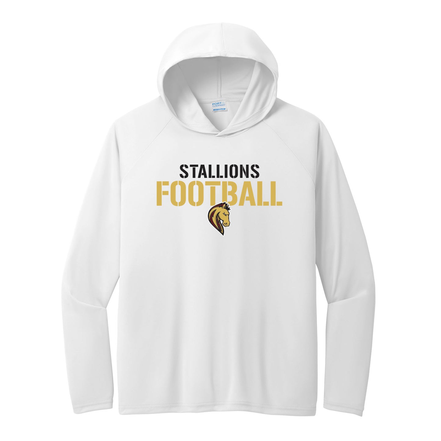 Stallions Football Performance Hooded Long Sleeve Tee