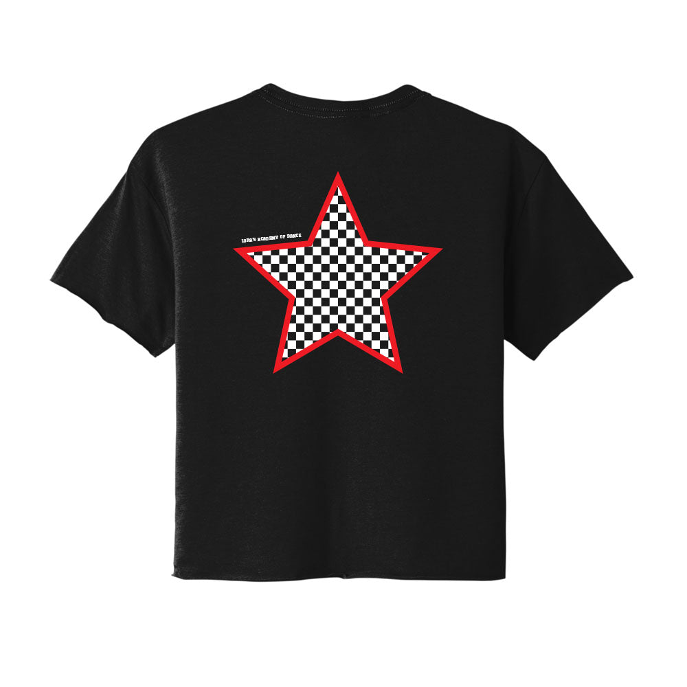 LA Dance Checkered Star Cropped Tee