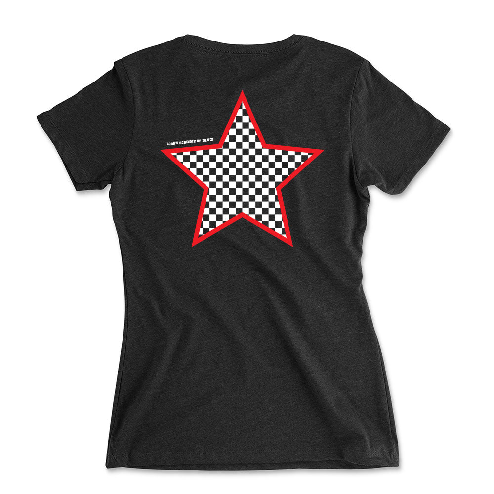 LA Dance Checkered Star Women's Fit Tee