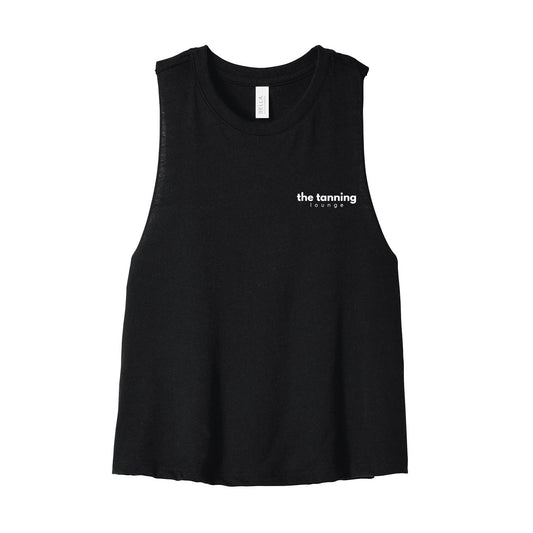 The Tanning Lounge Cropped Racerback Tank
