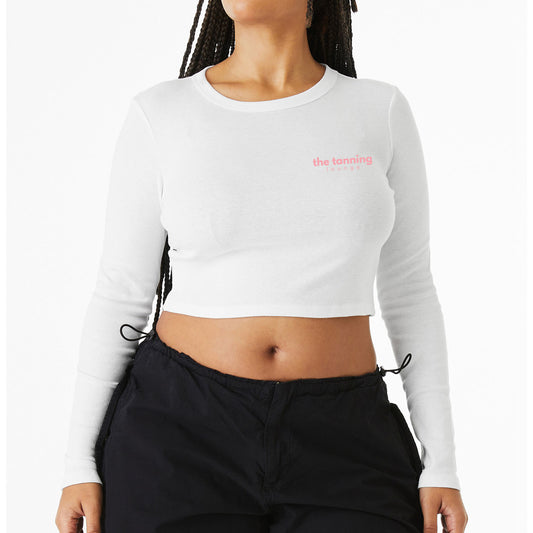The Tanning Lounge Womens Cropped Long Sleeve Tee