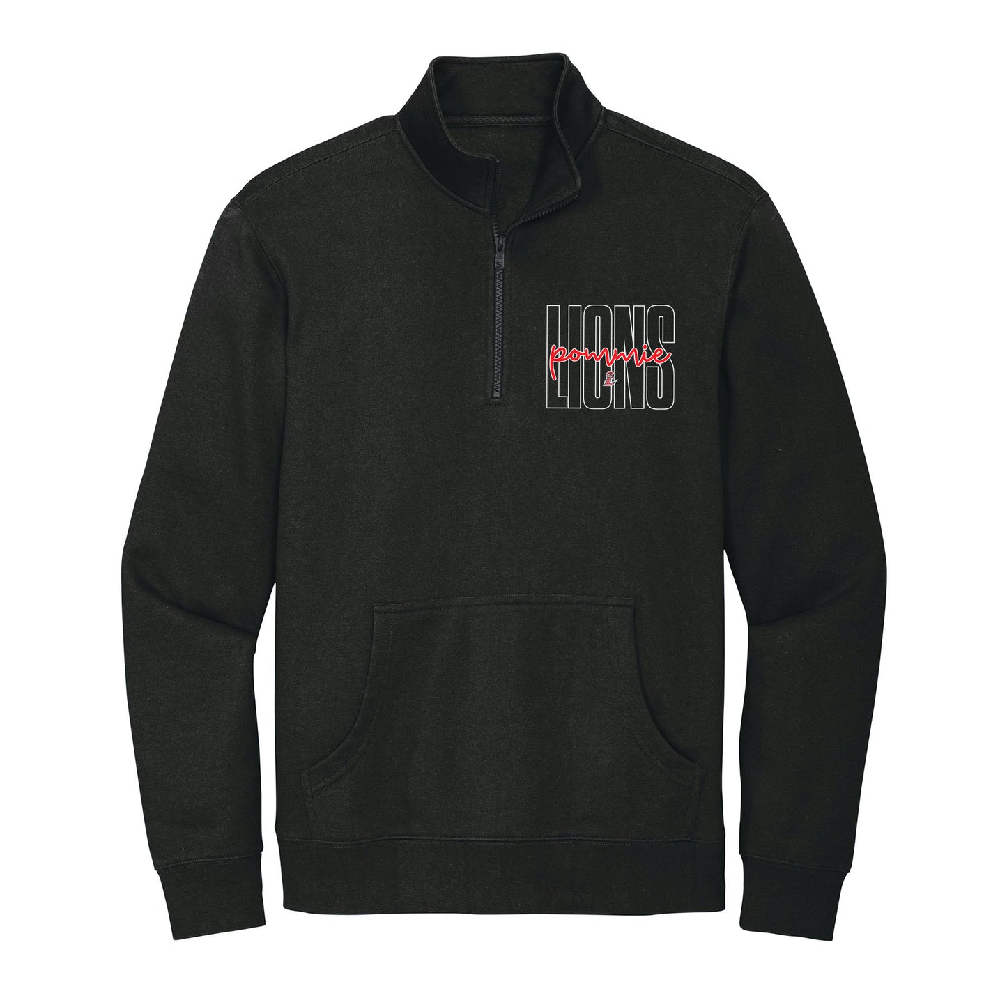 Lions Pommie Outline 1/4 Zip Fleece