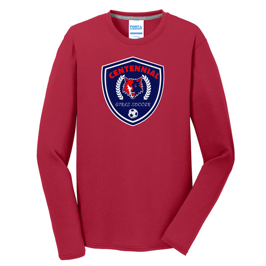Centennial Girls Soccer Team Crest Unisex Long Sleeve Tee