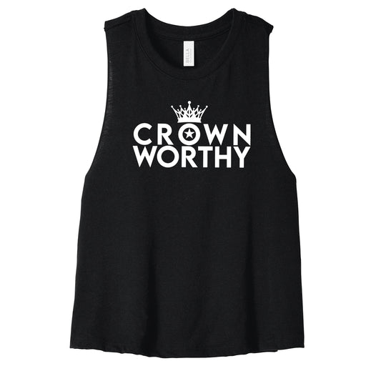 Crown Worthy Cropped Racerback Tank