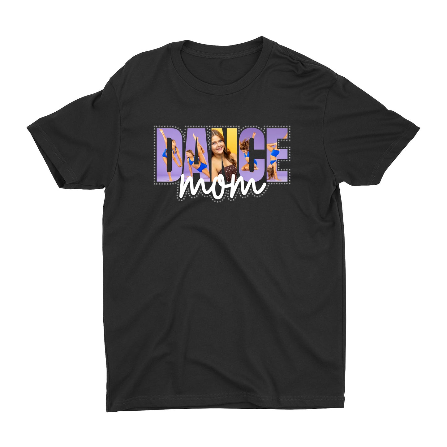 Custom Photo and Rhinestone Dance Mom Unisex Tee