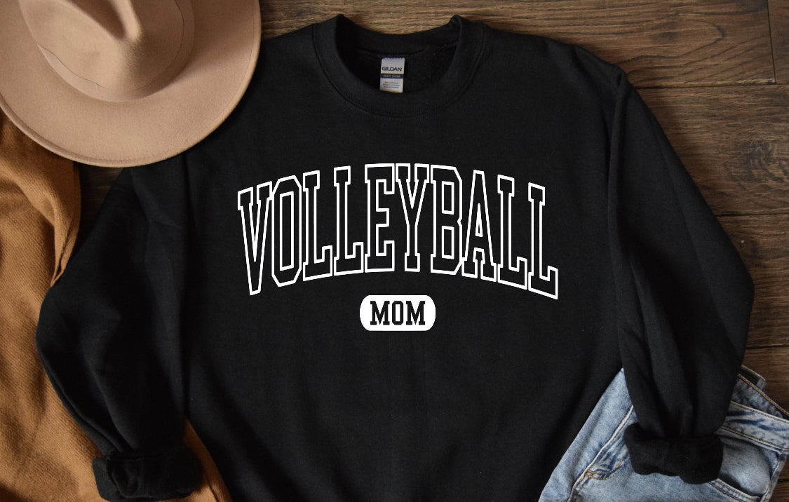 Varsity Volleyball Mom Crewneck Sweatshirt
